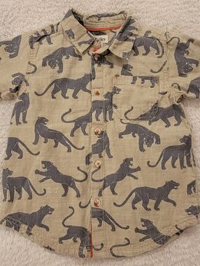 Hatley Jaguar print cotton shirt Boy's 4t